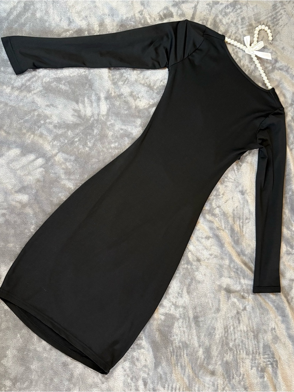Long Sleeve Black Bodycon Midi Dress